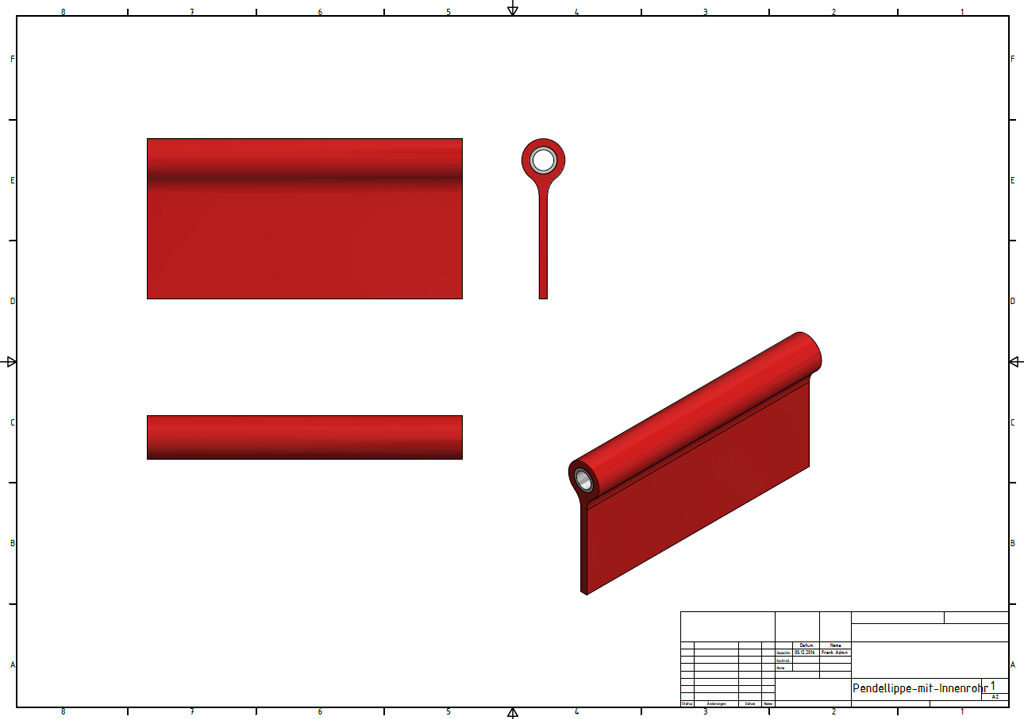 Dichtlippe als Entwurf in Autodesk Inventor