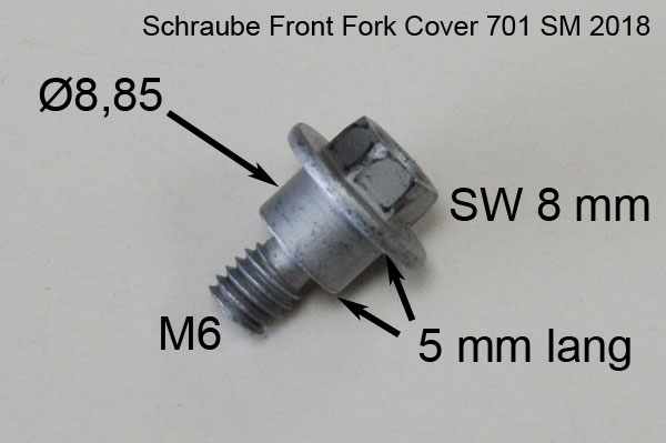 Front Fork Cover Screw